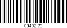 Código de barras (EAN, GTIN, SKU, ISBN): '03402-72'