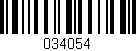 Código de barras (EAN, GTIN, SKU, ISBN): '034054'