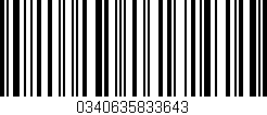 Código de barras (EAN, GTIN, SKU, ISBN): '0340635833643'