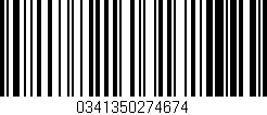 Código de barras (EAN, GTIN, SKU, ISBN): '0341350274674'