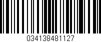 Código de barras (EAN, GTIN, SKU, ISBN): '034138481127'