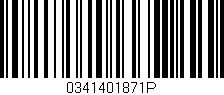 Código de barras (EAN, GTIN, SKU, ISBN): '0341401871P'