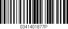 Código de barras (EAN, GTIN, SKU, ISBN): '0341401877P'
