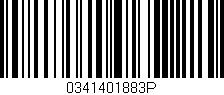 Código de barras (EAN, GTIN, SKU, ISBN): '0341401883P'