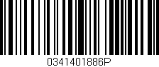 Código de barras (EAN, GTIN, SKU, ISBN): '0341401886P'