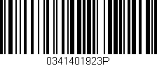 Código de barras (EAN, GTIN, SKU, ISBN): '0341401923P'
