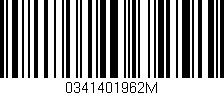 Código de barras (EAN, GTIN, SKU, ISBN): '0341401962M'