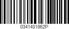 Código de barras (EAN, GTIN, SKU, ISBN): '0341401962P'