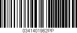Código de barras (EAN, GTIN, SKU, ISBN): '0341401962PP'