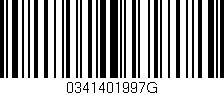 Código de barras (EAN, GTIN, SKU, ISBN): '0341401997G'