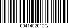 Código de barras (EAN, GTIN, SKU, ISBN): '0341402013G'