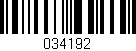 Código de barras (EAN, GTIN, SKU, ISBN): '034192'