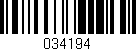 Código de barras (EAN, GTIN, SKU, ISBN): '034194'