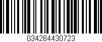 Código de barras (EAN, GTIN, SKU, ISBN): '034264430723'
