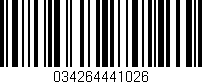 Código de barras (EAN, GTIN, SKU, ISBN): '034264441026'