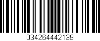 Código de barras (EAN, GTIN, SKU, ISBN): '034264442139'