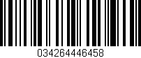 Código de barras (EAN, GTIN, SKU, ISBN): '034264446458'