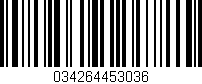 Código de barras (EAN, GTIN, SKU, ISBN): '034264453036'