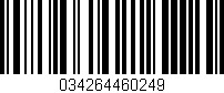 Código de barras (EAN, GTIN, SKU, ISBN): '034264460249'