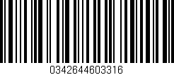 Código de barras (EAN, GTIN, SKU, ISBN): '0342644603316'