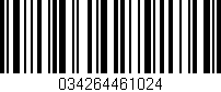 Código de barras (EAN, GTIN, SKU, ISBN): '034264461024'