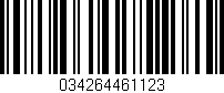Código de barras (EAN, GTIN, SKU, ISBN): '034264461123'