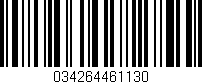 Código de barras (EAN, GTIN, SKU, ISBN): '034264461130'