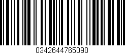 Código de barras (EAN, GTIN, SKU, ISBN): '0342644765090'