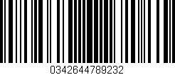 Código de barras (EAN, GTIN, SKU, ISBN): '0342644789232'