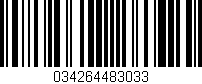 Código de barras (EAN, GTIN, SKU, ISBN): '034264483033'