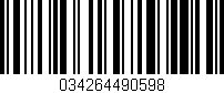 Código de barras (EAN, GTIN, SKU, ISBN): '034264490598'