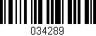 Código de barras (EAN, GTIN, SKU, ISBN): '034289'