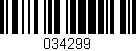 Código de barras (EAN, GTIN, SKU, ISBN): '034299'