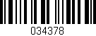 Código de barras (EAN, GTIN, SKU, ISBN): '034378'