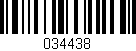 Código de barras (EAN, GTIN, SKU, ISBN): '034438'
