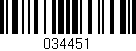Código de barras (EAN, GTIN, SKU, ISBN): '034451'