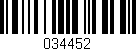 Código de barras (EAN, GTIN, SKU, ISBN): '034452'