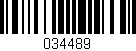 Código de barras (EAN, GTIN, SKU, ISBN): '034489'