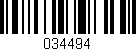 Código de barras (EAN, GTIN, SKU, ISBN): '034494'