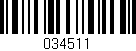 Código de barras (EAN, GTIN, SKU, ISBN): '034511'