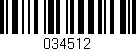Código de barras (EAN, GTIN, SKU, ISBN): '034512'