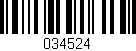 Código de barras (EAN, GTIN, SKU, ISBN): '034524'