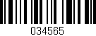 Código de barras (EAN, GTIN, SKU, ISBN): '034565'