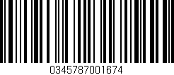 Código de barras (EAN, GTIN, SKU, ISBN): '0345787001674'