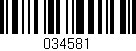 Código de barras (EAN, GTIN, SKU, ISBN): '034581'