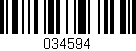 Código de barras (EAN, GTIN, SKU, ISBN): '034594'