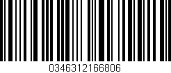 Código de barras (EAN, GTIN, SKU, ISBN): '0346312166806'