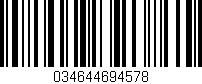 Código de barras (EAN, GTIN, SKU, ISBN): '034644694578'