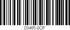 Código de barras (EAN, GTIN, SKU, ISBN): '03465-0OF'