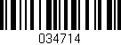 Código de barras (EAN, GTIN, SKU, ISBN): '034714'